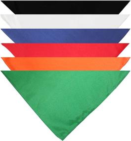 img 3 attached to 🐶 Mechaly Dog Plain Bandanas - 2 Pack - Triangle Bib Scarfs for Small, Medium, and Large Breeds