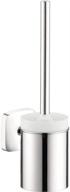 🚽 hansgrohe easy install toilet brush with holder in chrome - 16-inch avantgarde accessories (41505000) logo