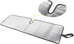 img 3 attached to JeCar Foldable Sunshade: Aluminum Foil Windshield Sun Visor for Jeep Wrangler JK/JKU & TJ/LJ (2007-2018 & 1997-2006)
