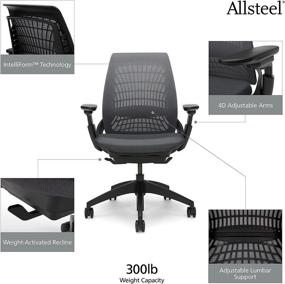 img 2 attached to 🪑 Allsteel Mimeo Black Onyx Task Chair