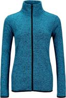 🧥 dolcevida women's sweater fleece zip up jacket with pockets - long sleeve and speckled design логотип