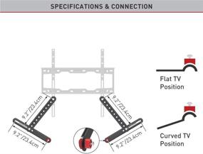 img 2 attached to Универсальное крепление для саундбара от Barkan - Регулируемое крепление для установки над или под телевизором - Подходит для размеров от 13 до 80 дюймов - Поддерживает большинство саундбаров весом до 14 фунтов - Легкая сборка - Черный