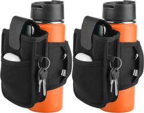 img 4 attached to 🏋️ Versatile Water Bottle Holder with Secure Pockets - Ideal for Gym, Walking or Running - Phone Card Holder Included