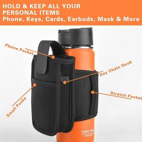 img 2 attached to 🏋️ Versatile Water Bottle Holder with Secure Pockets - Ideal for Gym, Walking or Running - Phone Card Holder Included