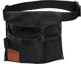 img 3 attached to VIDAR TOOLS 6-Pocket Tool Belt Pouch: Durable Canvas Construction, Adjustable & Lightweight in Grey