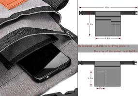 img 2 attached to VIDAR TOOLS 6-Pocket Tool Belt Pouch: Durable Canvas Construction, Adjustable & Lightweight in Grey