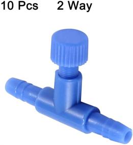 img 3 attached to 🐠 Enhance Your Aquarium Aerodynamics with uxcell 10 Piece Plastic Fish Tank Air Pump Control Valves, Blue