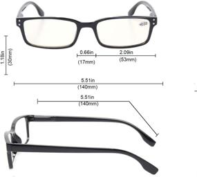 img 2 attached to 👓 Ultimate Eye Protection: Computer Glasses 2 Pack with UV Protection, Anti Blue Rays, Anti Glare and Scratch Resistance