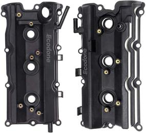 img 4 attached to Left & Right Engine Valve Covers for 03-07 Infiniti 350Z, G35, FX35, 06-08 M35 - VQ35DE V6 Motor 3.5L - Includes Gaskets by Ecodone