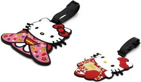 img 1 attached to CellDesigns Cartoon Luggage Adjustable Strap Travel Accessories for Luggage Tags & Handle Wraps