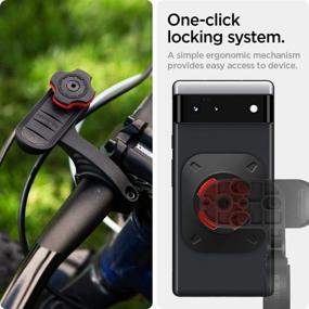 img 1 attached to Spigen Gearlock Out Front Bike Phone Mount: The Ultimate Universal Bike Phone Holder for Smartphones