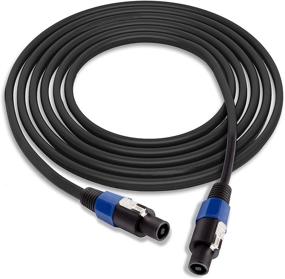 img 1 attached to 🔊 Pyle-Pro PPSS30 Speaker Cable Wire: 30ft 12 Gauge Black with Male Speakon Connection - Premium Heavy Duty Professional Audio Cord Connector - Superior Sound Delivery