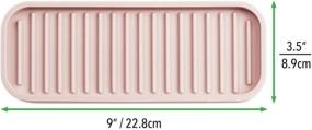 img 1 attached to mDesign Silicone Styling Tool Mat Tray for Hair Care - Heat-Resistant Organizer for Curling Irons, Flat Irons, Straighteners, Wands - Non-Slip, Waterproof - Bathroom, Bedroom - Light Pink/Blush