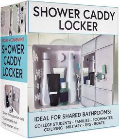 img 1 attached to 🚿 SHLOCKER Locker Tote: Ideal Shower Caddy for Dorms, College, Coliving, Shared Bathrooms with Roommates or Family. Enhanced with Suction Cups, Lock, Mirror