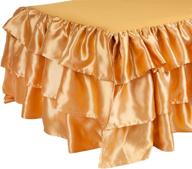 🛏️ gold satin twin bed skirt with tadpole ruffles logo