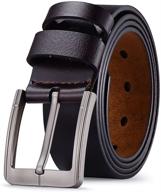 👔 premium genuine leather single buckle men's designer accessories logo