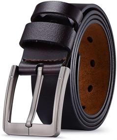 img 4 attached to 👔 Premium Genuine Leather Single Buckle Men's Designer Accessories