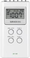 📻 sangean dt-120 am/fm stereo pll synthesized pocket receiver, white: a compact and high-performance radio companion logo
