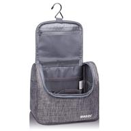 wandf hanging toiletry bag: stylish water-resistant 🧳 travel cosmetic organizer for men and women (m-denim grey) logo