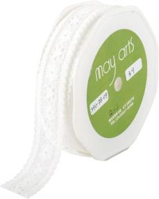 img 1 attached to 🎀 Exquisite Ivory Lace Ribbon: May Arts 7/8-Inch Wide – Perfect for Elegant Crafts and Decor