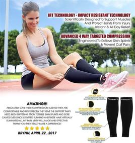 img 2 attached to Pro Compression Calf Sleeves for Men and Women (20-30mmHg) - Instant Leg Pain Relief, Enhanced Circulation and Recovery Support - Ideal Compression Sleeves for Runners, Shin Splints, Cramps