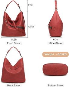 img 3 attached to 👜 Стильные сумки-хобо для женщин: большие сумки на плечо и рукоятки