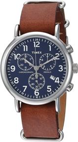 img 4 attached to Timex TW2R63200 Weekender Double Layered Slip Thru - "Timex TW2R63200 Weekender с двойным слоем ремешка