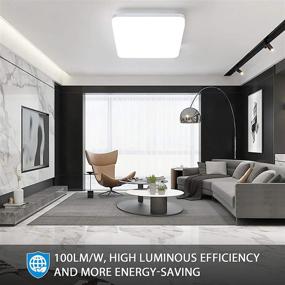 img 1 attached to 💡 Modern 5000K LED Ceiling Light Flush Mount Fixture | 11Inch Square Surface Mount Lamp, Waterproof, 2400LM | Ideal for Bathroom, Bedroom, Kitchen, Hallway | 200W Equivalent