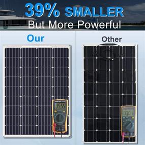 img 3 attached to Flexible 100-Watt Solar Panel - Enhanced 12V Off Grid RV Solar Panels for Marine, RVs, Boats, Cabins, Vans, Cars, Uneven Surfaces - Heavy-Duty, Weatherproof