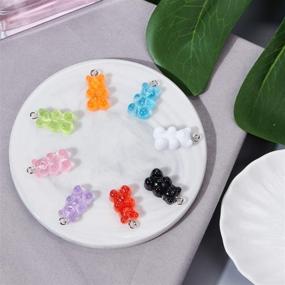 img 2 attached to 🍬 48-Piece Assorted Color Sweet Candy Gummy Bear Lollipop DIY Charm Set for Girls' Bracelets, Necklaces, and Jewelry Making