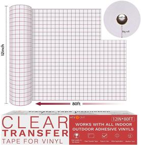 img 3 attached to 12x80 FT Transfer Tape for Vinyl with Red Alignment Grid 🔴 - Medium Tack Vinyl Transfer Paper for Adhesive Decals, Signs, Windows, and Stickers