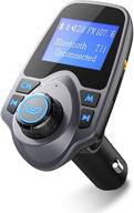 🚘 virfine fm transmitter for car - bluetooth car adapter with hands-free calling, 1.44" lcd display, music player, tf card & usb flash drive support, aux input/output logo