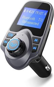 img 4 attached to 🚘 Virfine FM Transmitter for Car - Bluetooth Car Adapter with Hands-Free Calling, 1.44" LCD Display, Music Player, TF Card & USB Flash Drive Support, AUX Input/Output