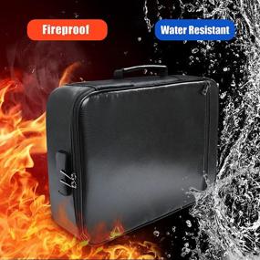 img 3 attached to 🔒 Secure and Portable Fireproof Document Organizer Box: Safeguard Your Files, Passports, and Certificates with Lockable Storage Bag