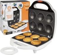 🥧 masterchef mini pie and quiche maker with non-stick coating - cooks 6 small pies and quiches in minutes, includes dough cutting circle for convenient measurement логотип