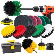 🧽 goh dodd 18-piece drill brush and scrub pads variety cleaning kit for shower, carpet, grout, and tile cleaning: long reach attachment included logo