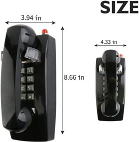 img 3 attached to Old Style Retro Wall Phone With Handset Volume Control Landline Corded Telehone Waterproof And Moisture Proof For Home