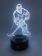 🏒 dowbier 3d illusion multi colors usb sleeping night light desk lamp room decoration (hockey) - enhance your room with vibrant hockey-themed lighting! логотип