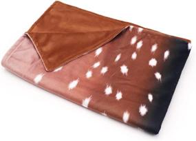 img 4 attached to 🦌 Brown Fur Deer Skin Swaddle Blanket: Luxurious & Cozy Blanket for Newborns and Kids, Perfect for Daily Use & Gifting