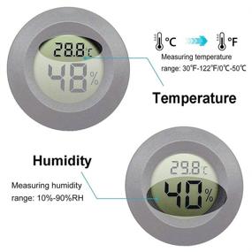 img 2 attached to JEDEW Mini Hygrometer Thermometer - Accurate LCD Monitor for Indoor/Outdoor Humidity & Temperature Measurement - Ideal for Humidifiers, Dehumidifiers, Greenhouse, Reptile Environments, Plants & More