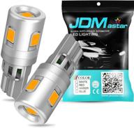 🌟 высокопроизводительные лампочки jdm astar 5gs 3030-5smd led - дизайн 1: 1 для 194 168 2825 w5w t10 - блестящая желтая иллюминация. логотип