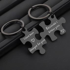 img 1 attached to 🧩 MAOFAED Best Friend Puzzle Keychains: A Graduation Friendship Keychain that Transforms Lives Forever