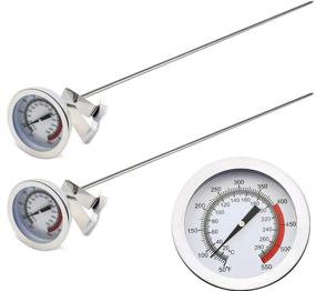 img 4 attached to 🌡️ Efficient 2-Pack Efeng Oil Thermometer Set with Clip & 15" Long Stem - Ideal Candy and Fry Thermometer for Turkey Fryer, Tall Pots, Beef, Lamb, Meat, and Food Cooking