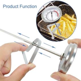 img 1 attached to 🌡️ Efficient 2-Pack Efeng Oil Thermometer Set with Clip & 15" Long Stem - Ideal Candy and Fry Thermometer for Turkey Fryer, Tall Pots, Beef, Lamb, Meat, and Food Cooking