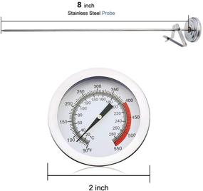 img 3 attached to 🌡️ Efficient 2-Pack Efeng Oil Thermometer Set with Clip & 15" Long Stem - Ideal Candy and Fry Thermometer for Turkey Fryer, Tall Pots, Beef, Lamb, Meat, and Food Cooking