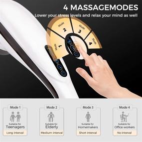 img 2 attached to 💆 Rechargeable Handheld Percussion Massager for Ultimate Pain Relief in Muscles, Back, Feet, Neck, Shoulders, and Legs – Cordless Electric Body Massage with Intensity Light Indicator – Perfect for Home and Office Use