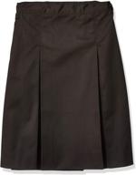 classroom uniforms big girls kick pleat skirt: adjustable & stylish logo