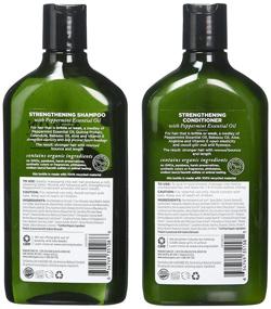 img 2 attached to Avalon Organics Strengthening Peppermint Shampoo and Conditioner Set, 11 fl oz Each