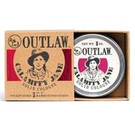 outlaw solid cologne - legendary whiskey, clove, orange, and a hint of cinnamon - unisex 1 oz. fragrance logo