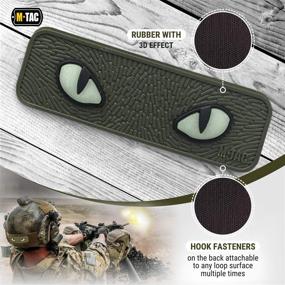 img 1 attached to Enhance Your Tactical Gear with M-Tac Cat Eyes PVC Morale Patch - Hook Fasteners Included